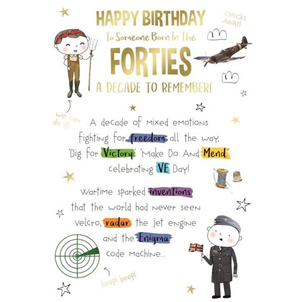KF - Bday -FORTIES - C50 - 6pkt -bfp016