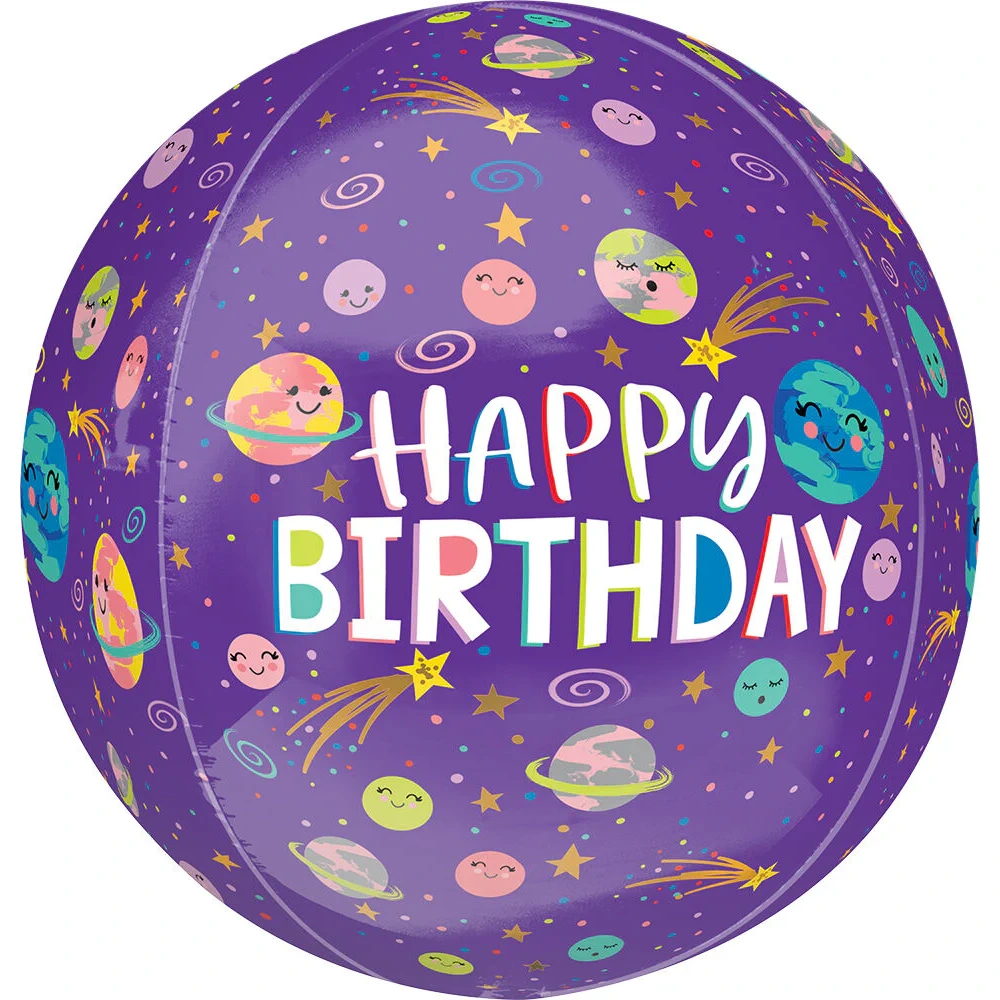 Anagram - Smiling Galaxy Happy Birthday Orbz - 15" - 3963201