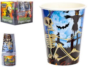 12PK 9OZ HALLOWEEN PAPER CUPS IN DISPLAY GRAVEYARD *