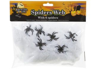 JUMBO SPIDERS WEB W/4xSPIDERS IN POLYBAG*