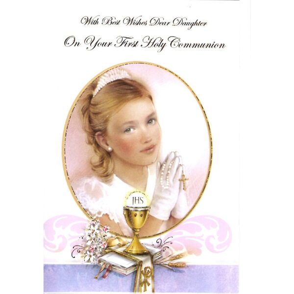Communion Girl Card  " DAUGHTER " - C27136