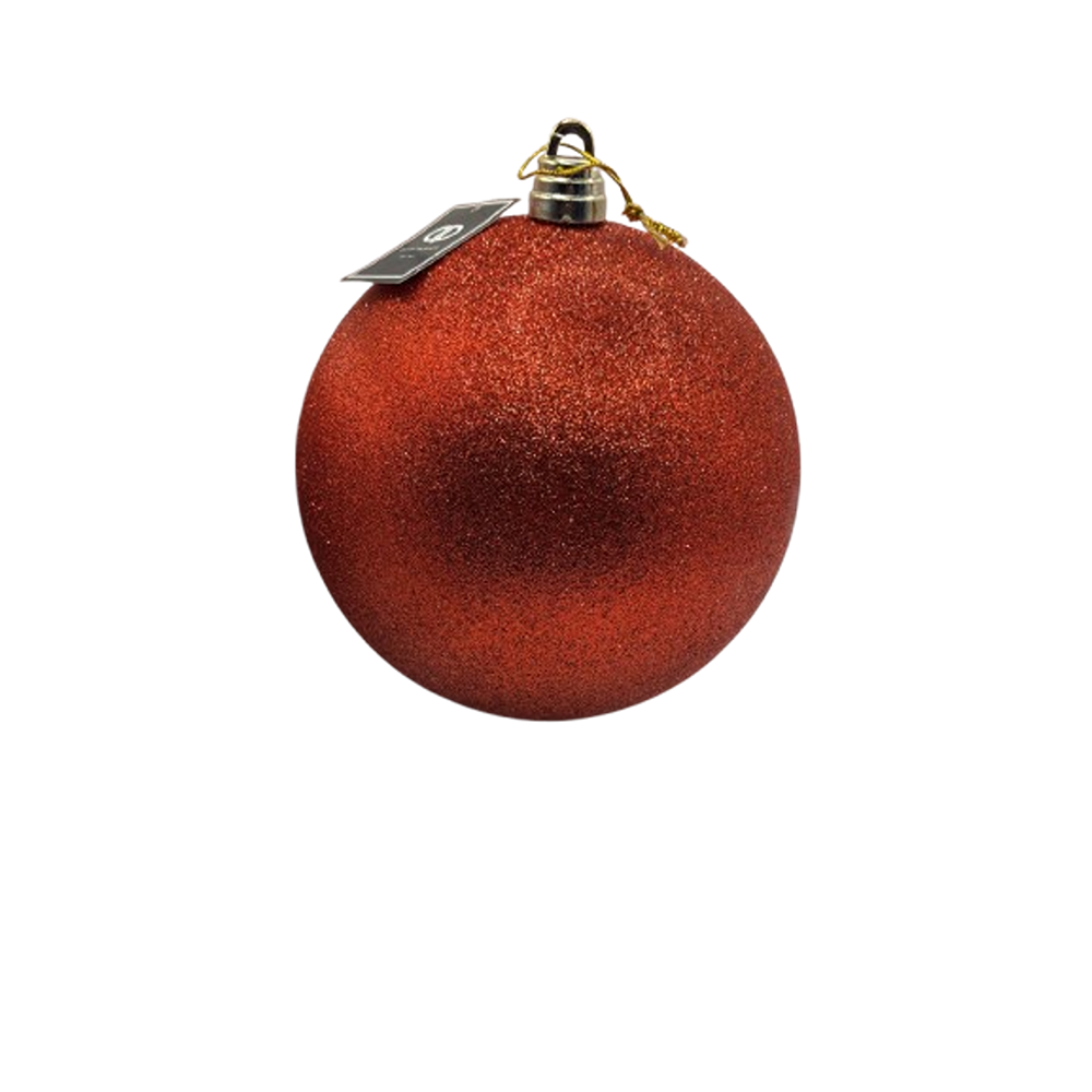 Davies Products - 20cm Red Glitter Bauble - 60266 *