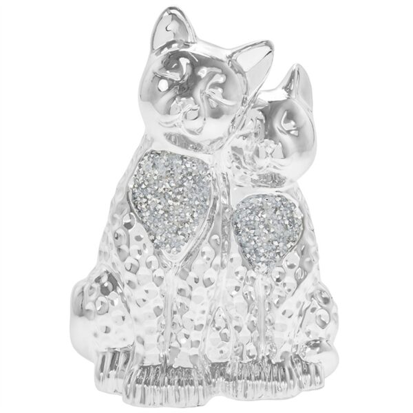 SILVER SPARKLE TWIN CATS - LP47065