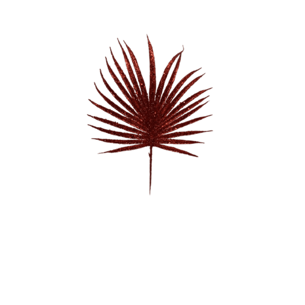 29cm apx GLITTER PALM PICK RED - 57408