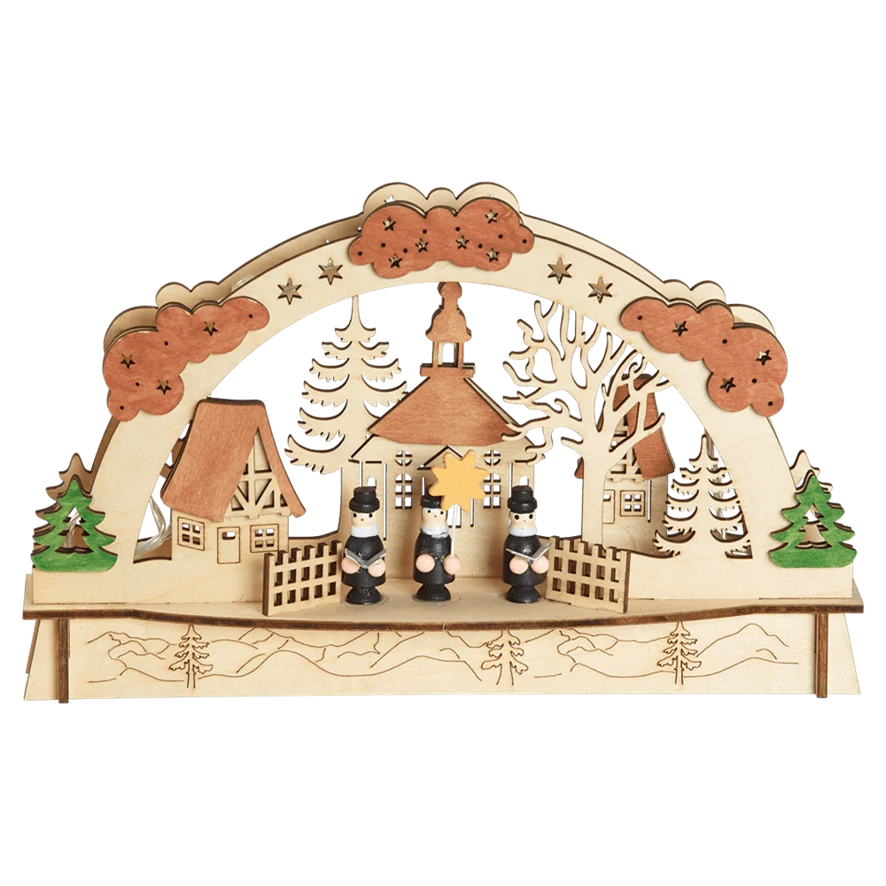 Carol Singers Wooden Christmas Scene*