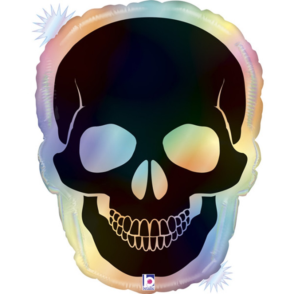 Betallic 27inch Shape Opal Skull Holographic - 25015RH