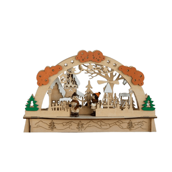 Wooden Christmas Scene*