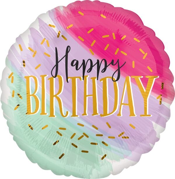 Anagram 18" S40 - Water Color Birthday - 3994901