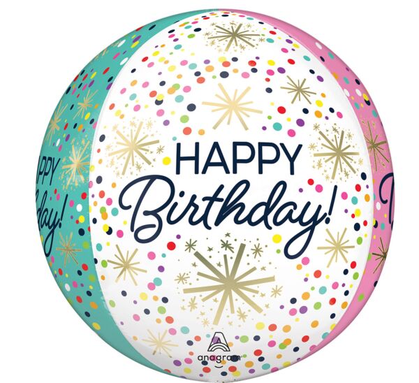 Anagram - 16" Confetti Sprinkle Birthday Orbz - 4485401