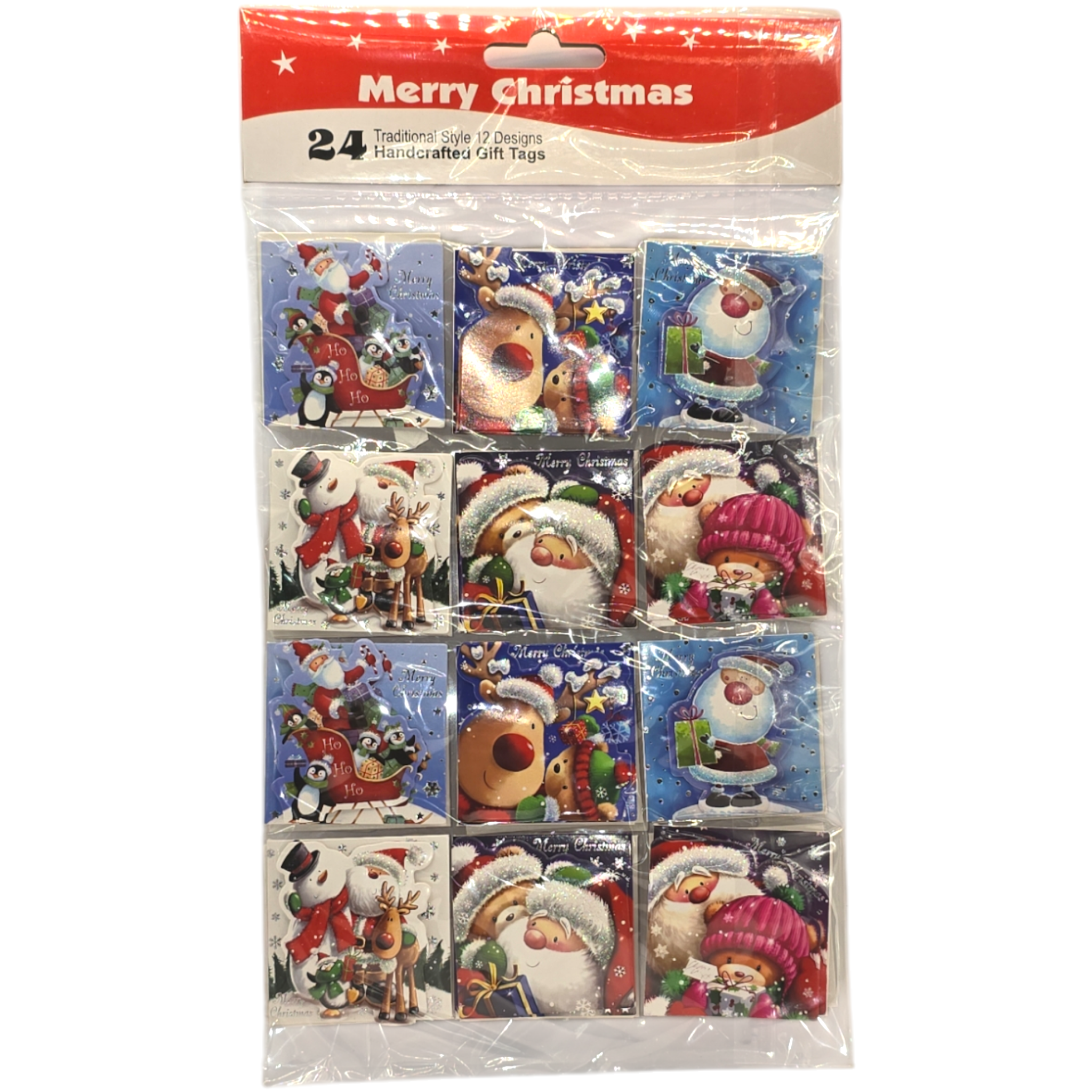 Merry Christmas 24 Handmade Gift Tags - XTU-C5