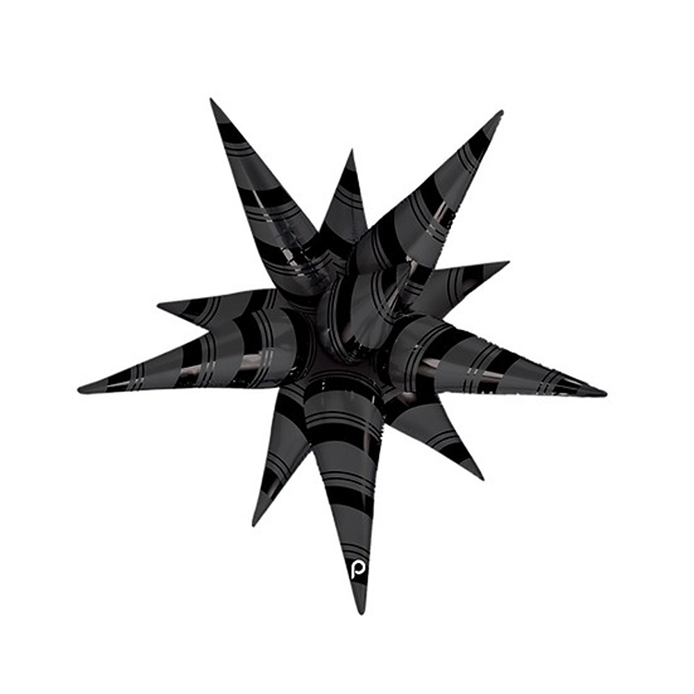 Black Matte & Shiny Stripes Starburst- 40" - PD-0027-40-50-1 *