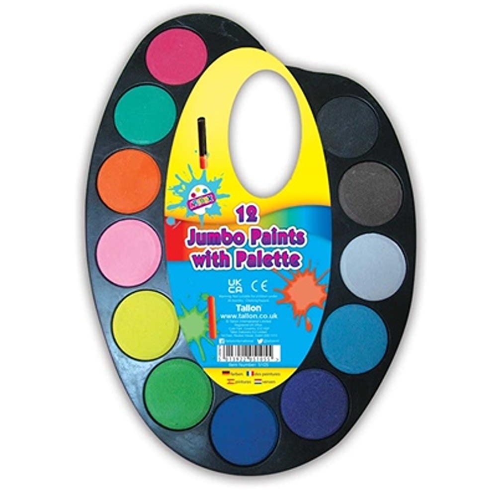 12 Jumbo Paints on Palette - 5105