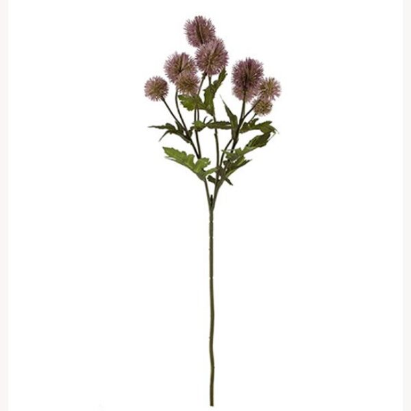 56cm PLASTIC POMPOM DAHLIA SPRAY DRY COLOUR MAUVE