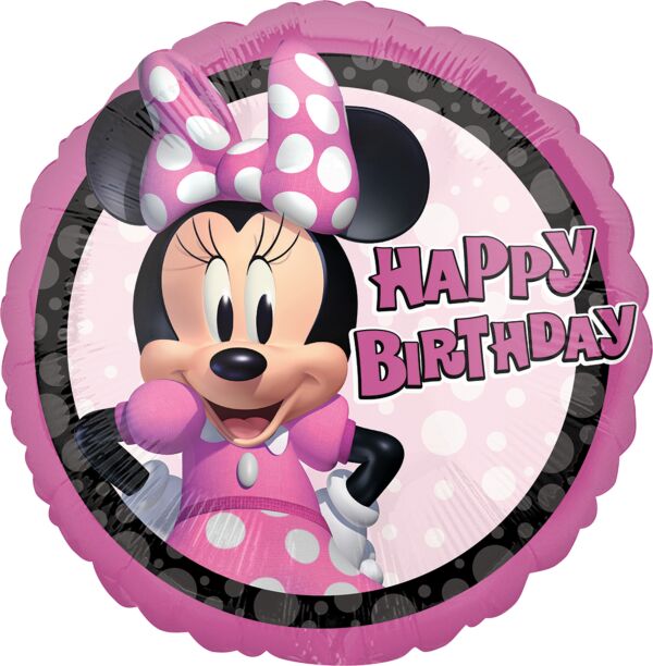 Anagram - Minnie Mouse Forever Birthday Standard 18" Round - 4189301