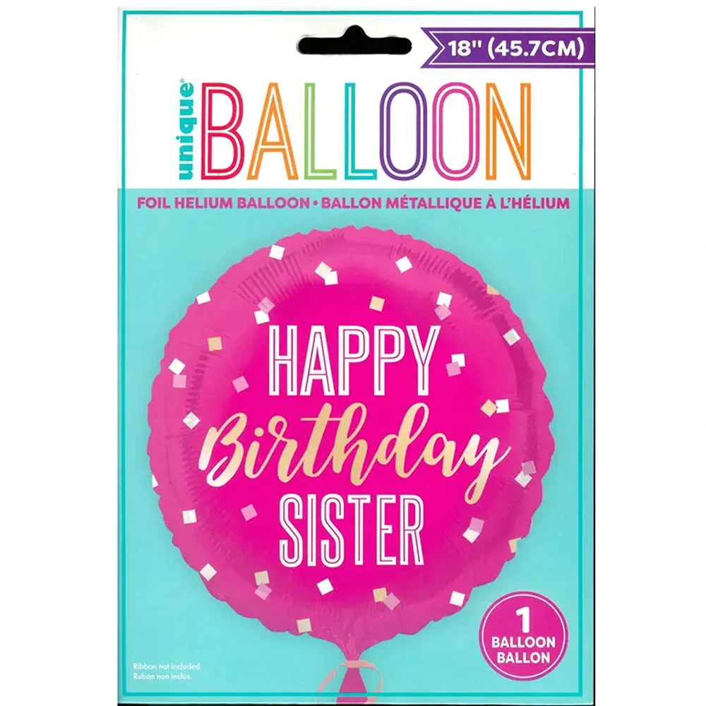 Unique Happy Birthday Sister 18"Balloon 85910