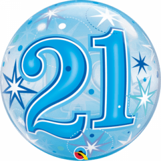 Qualatex - 21 BLUE STARBURST SPARKLE - 48441