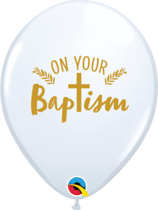 11"  ROUND  WHITE  25CT - ON YOUR BAPTISM CROSS