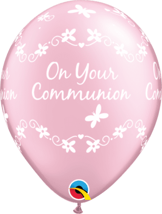 11"  ROUND  PRL PINK        25CT - COMMUNION BUTTERFLIES
