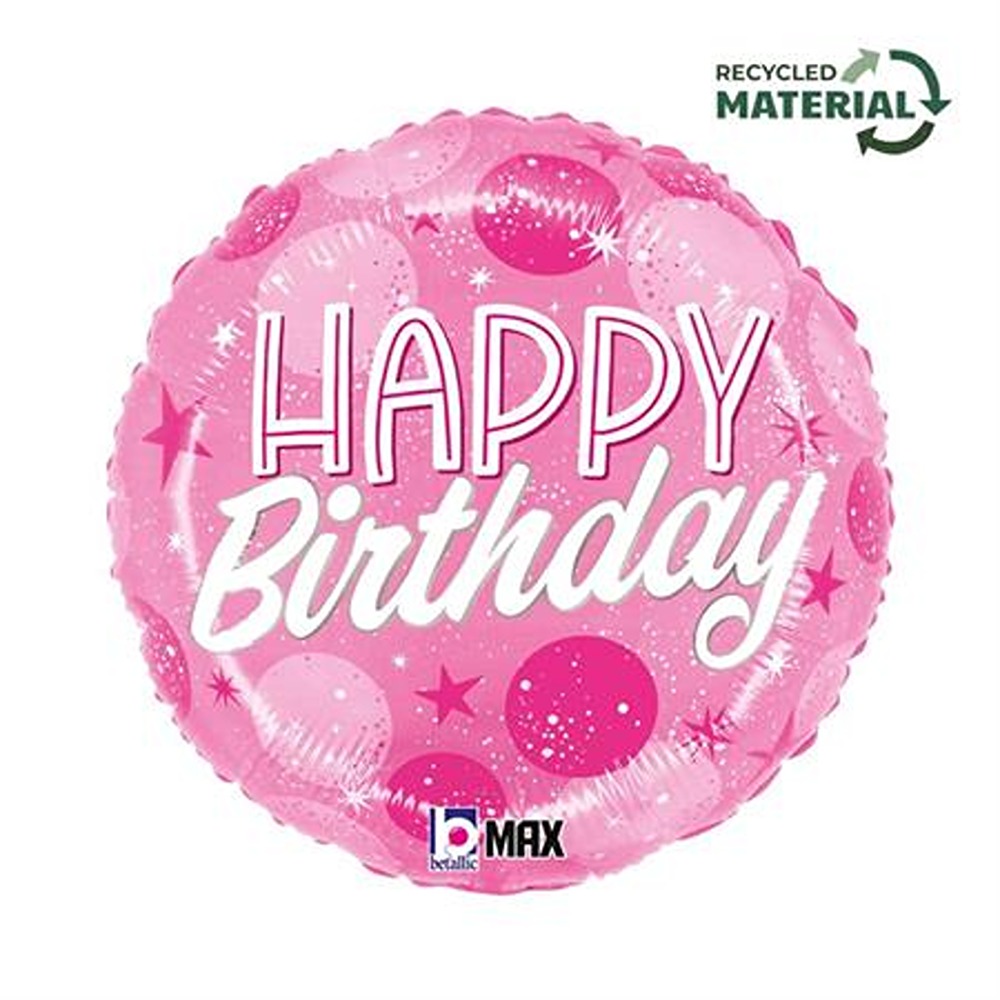 Grabo - B-Day Pink Sparkle Dots - 18" - 26457-P
