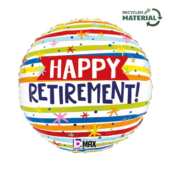Grabo - Happy Retirement Stripes - 18" - 26465P-P*