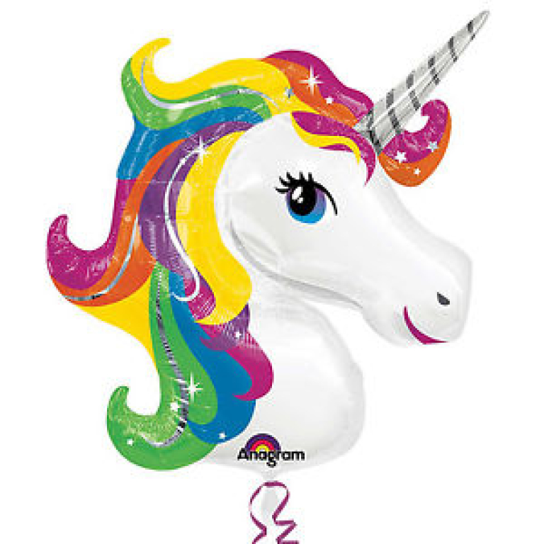 Anagram Rainbow Unicorn SuperShape Foil Balloons 33"/83cm x 29"/73cm P35