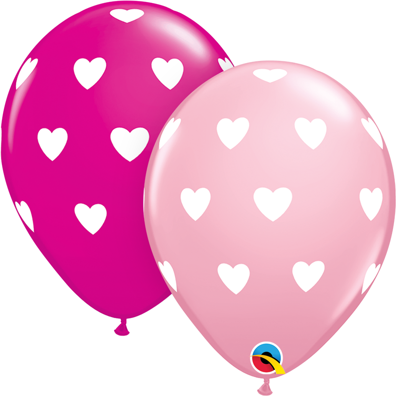 11" ROUND PINK&BERRY 25CT - BIG HEARTS