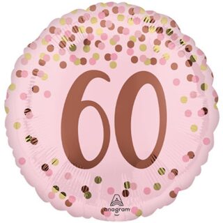Anagram - 18" 60th Pretty Pink Foil Balloon - 4937501