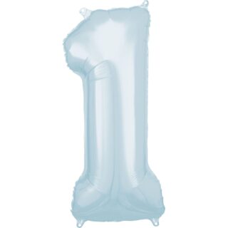 BABY BLUE NUMBER 1 SHAPE N34 PKT (33" x 15")