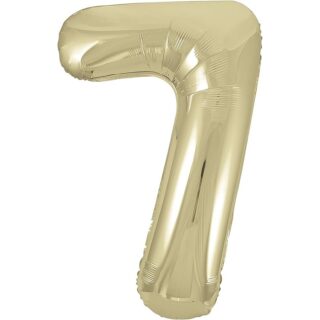 Unique - Gold Number 7 Shaped Foil Balloon 34" - Packaged - 53837 *