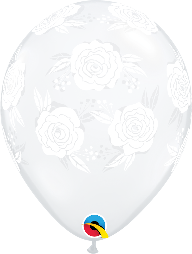 11" RND DIAMOND CLEAR 25CT - ROSES IN BLOOM
