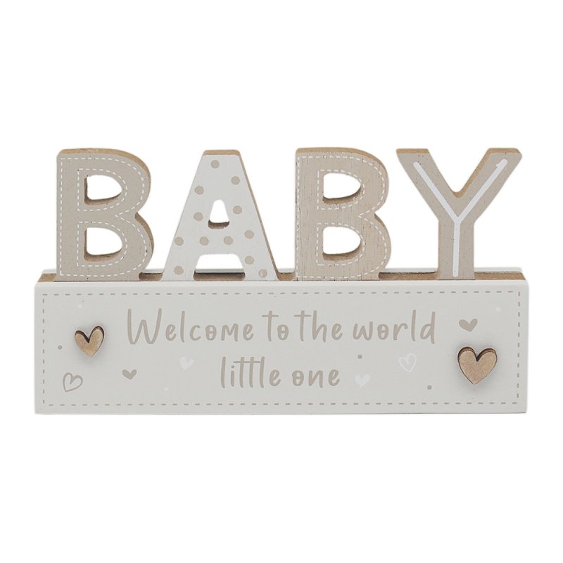 Lesser & Pavey - BABY STANDING PLAQUE CREAM - LP74566