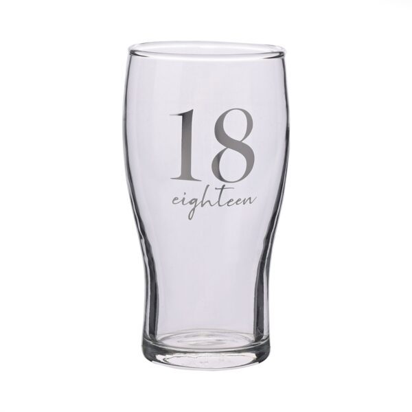 Milestones Beer Glass 18th Birthday - MS151