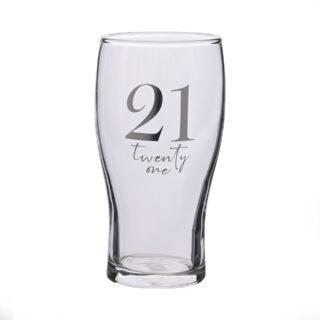 Milestones Beer Glass 21st Birthday - MS152
