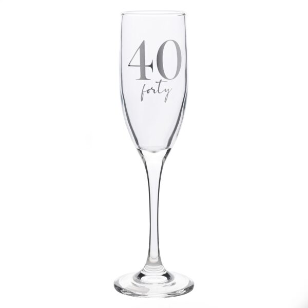 Milestones Champagne Flute 40th Birthday - MS161