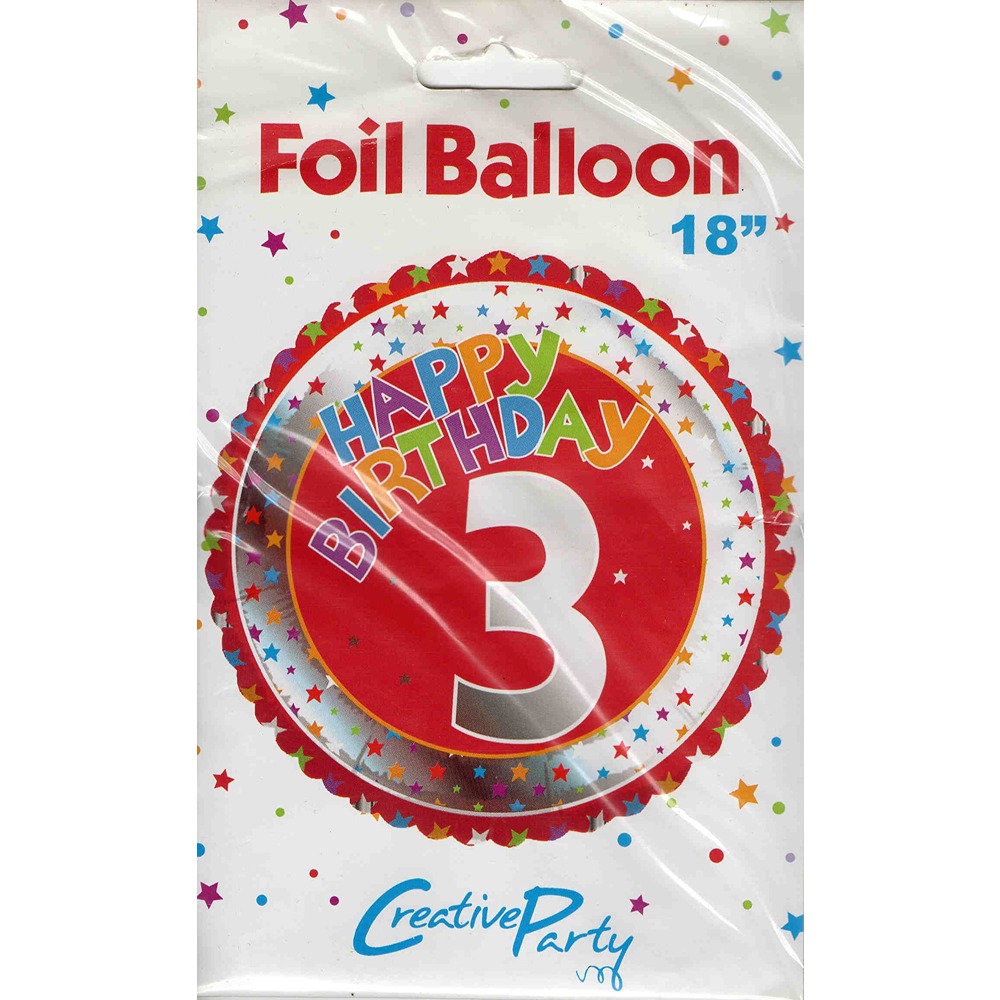Creative Party - Happy 3rd Birthday - 18" - B97872