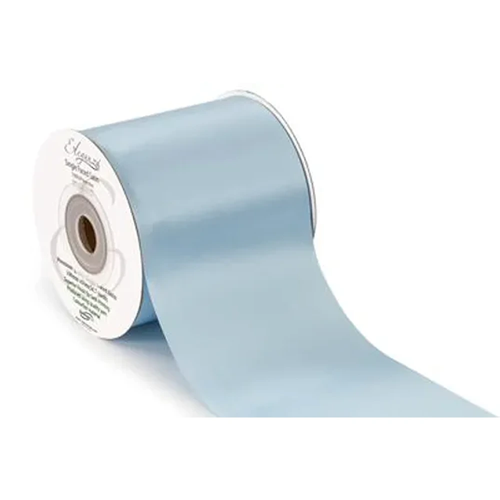 Eleganza Single Faced Sash Ribbon 100mm x 50m Light Blue No.25