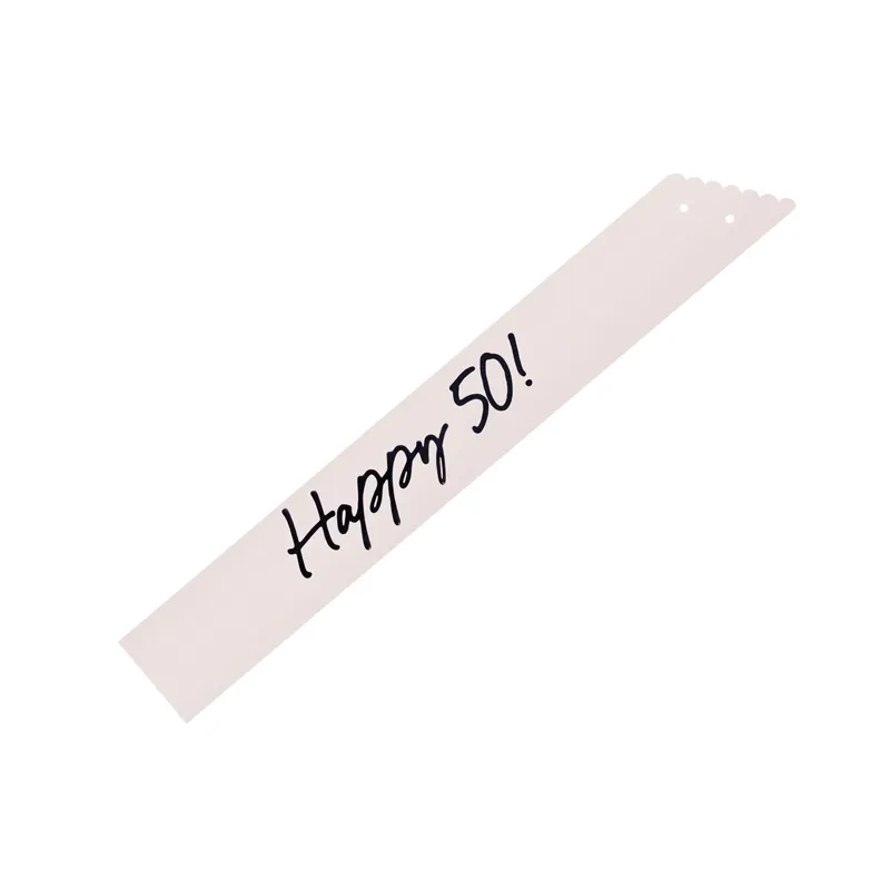 Party Deco - Happy 50 Sash, cream, 76 cm - SUR1-50-079*