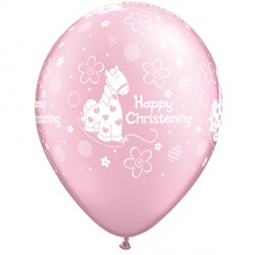 11" ROUND PRL PINK 50CT - CHRISTENING SOFT PONY - 13616
