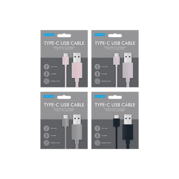 Type-C to USB Coloured Cable 1M - ELE5960