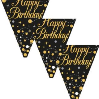 Sparkling Fizz Black & Gold Bunting