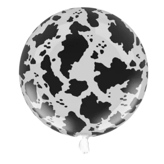 Mediyom Cow Print Clear (Black) - 16030