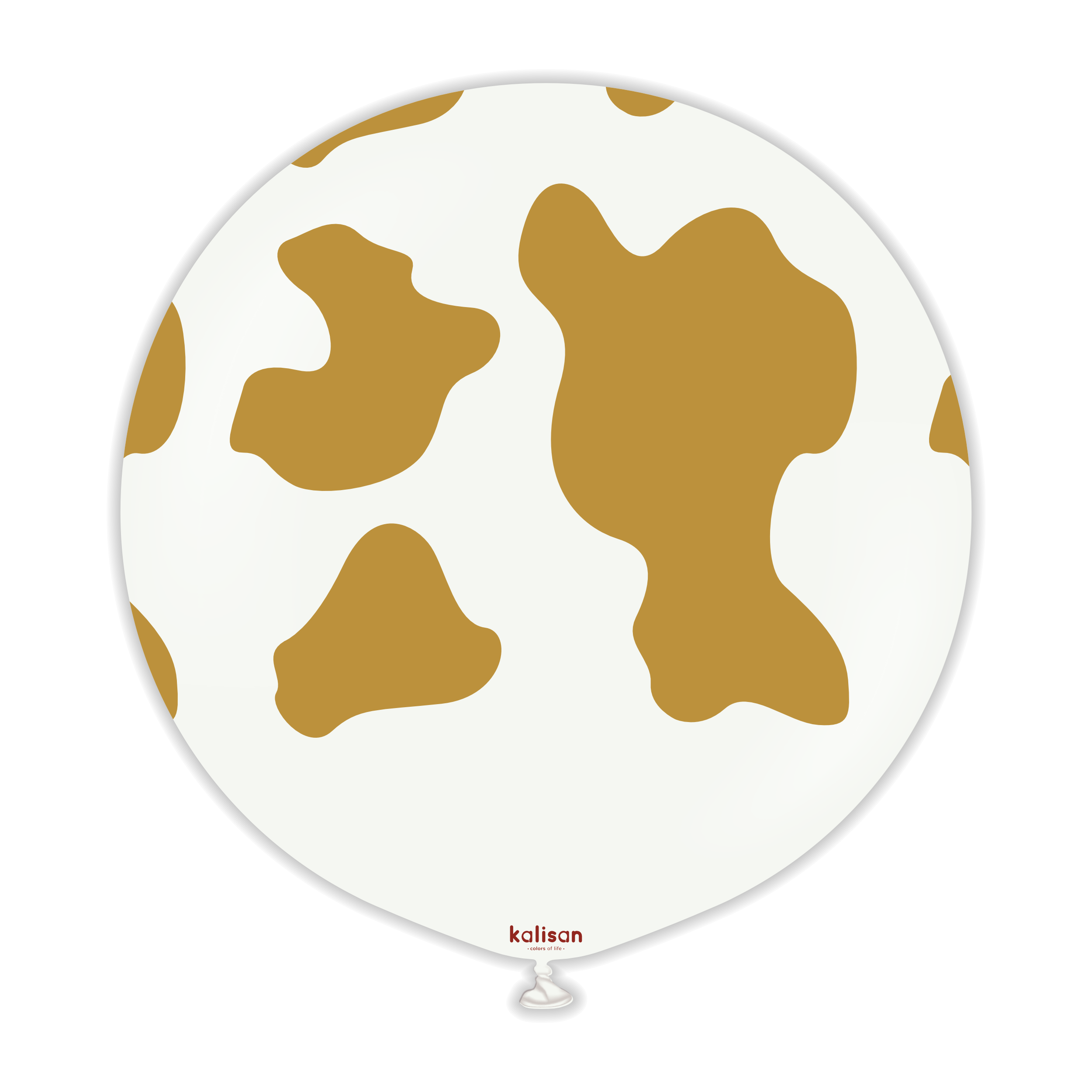 24" Safari Country Cow - White(Print Color: Gold) - 1CT - 22459547