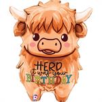 Grabo 27" Highland Cow Birthday Super Shape Packaged - 25529-P - Image 2