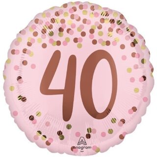 Anagram - 18" 40th Pretty Pink Foil Balloon - 4937301