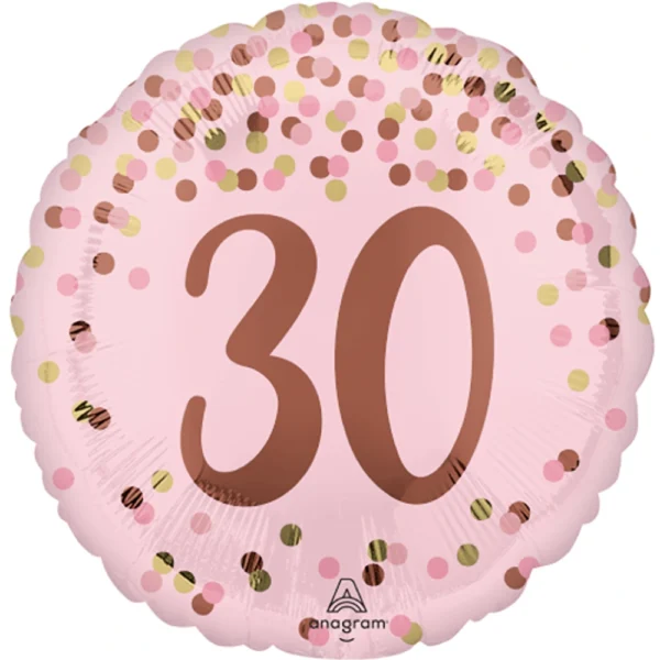 Anagram - 18" 30th Pretty Pink Foil Balloon - 4937201