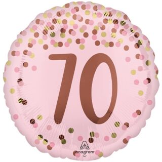 Anagram - 18" 70th Pretty Pink Foil Balloon - 4937601