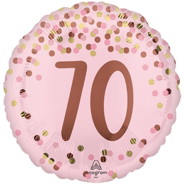 Anagram - 18" 70th Pretty Pink Foil Balloon - 4937601
