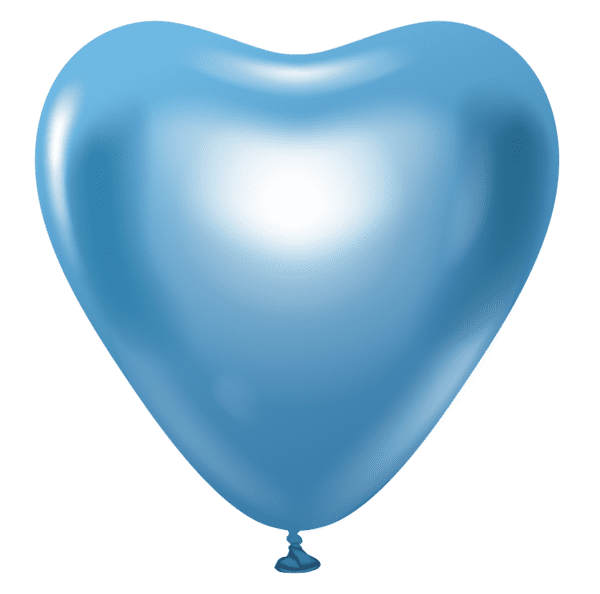 Kalisan Latex - Heart 12" Mirror Blue - 25CT