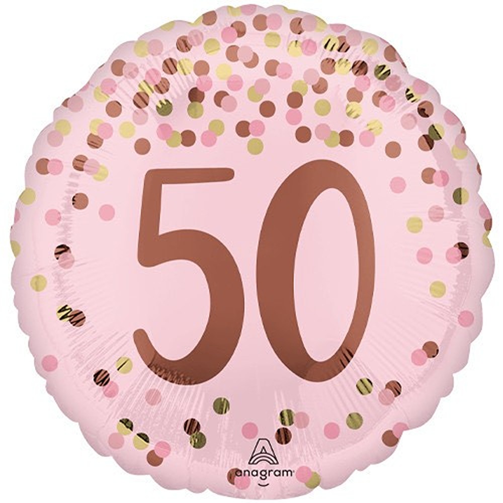 Anagram - 18" 50th Pretty Pink Foil Balloon - 4937401