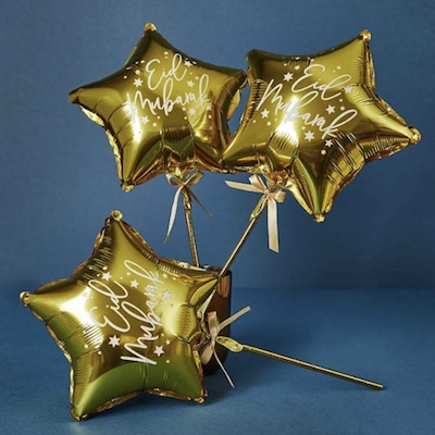 5 Mini Eid Balloon Wands - HBEM120